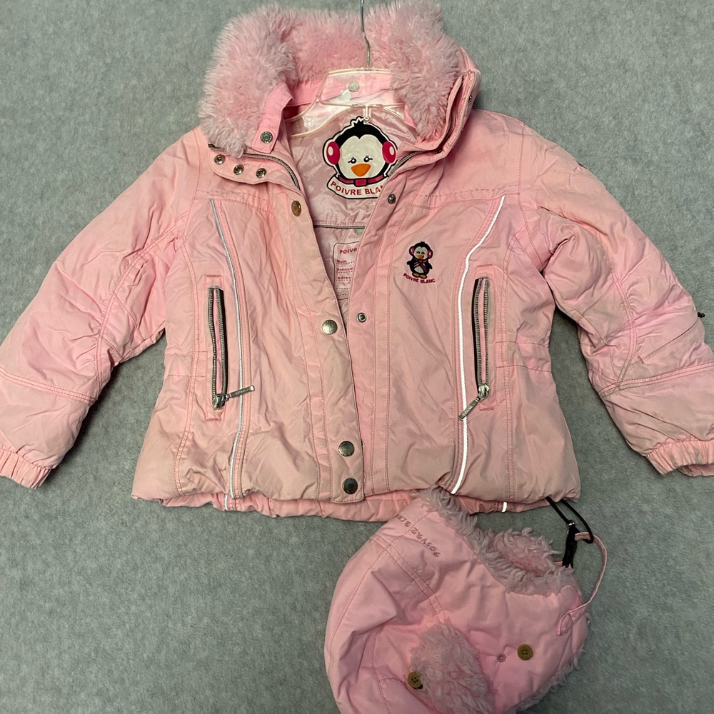 Girls Poivre Blanc Warm Winter Ski Jacket Pink size 6